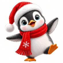 Christmas Animal Window Clings, Cute Penguin Bunny Puppy Window Sticker, Holiday Glass Window Decoration, Christmas Home Decor - Cute Animals - View 12