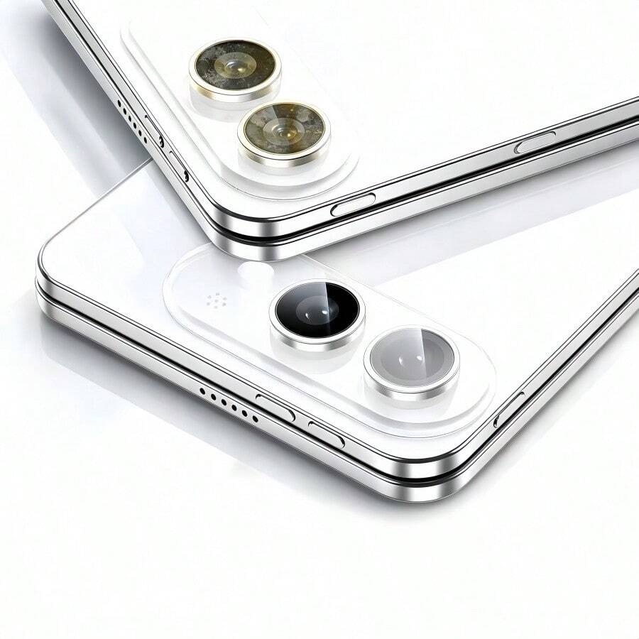 2026新款鏡頭保護膜,相容 iPhone DUO/18 Pro Max/18 Pro,金屬裝甲保護,9H耐刮,啞光銀 - 銀色 - 查看 1
