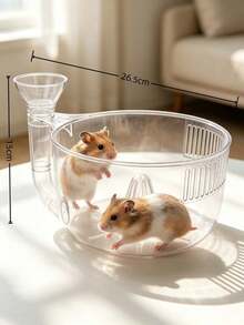 1pc Large Transparent Hamster Sand Bath Box, Hamster Food Storage, Raised Design To Prevent Sand Splashing During Bathing, Resting And Playing, Transparent For Easy Observation, Female Hamster Breeding Box, Hamster Fighting Isolation Box - Large - View 12