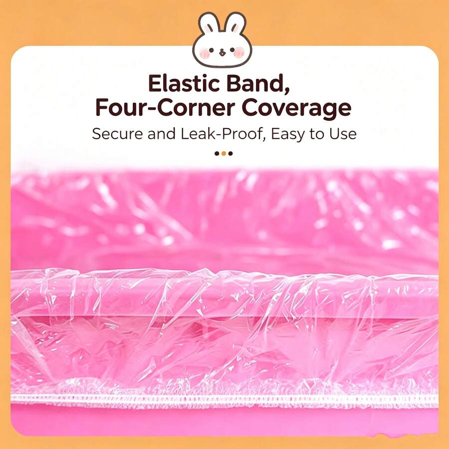 100Pcs/Set Disposable Plastic Liner Sheets, Transparent Cage Liner Bags, Pet Toilet Pads, Cat Litter Bags, Cleaning Film Cover Mats For Parrot, Canary, Finch, Rabbit, Guinea Pig Cage Accessories - View 1
