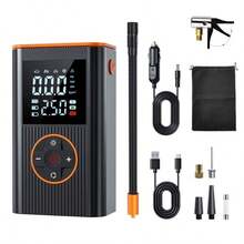 Air Compressors & Inflators Tire Pump140 PSI Car Air Compressor Pump, Digital Tire Inflator Portable Auto Air Pump For Car Motorcycle LED Light Tire Pump Air Compressors & Inflators, Tire Pump1500mAh - Dual-screen Digital Display - View 9