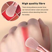 32 Pcs Total Makeup Brush Kit, 32 Pcs Light Pink Rose Gold Makeup Brushes. Fine Soft Bristles Pick Powder Evenly, Abundant Brush Types Support Full Face Makeup Creation From Base To Eye Detail - Multicolor - View 9