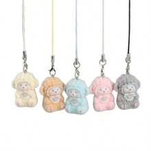 New Cute Resin Flocked Mini Sheep Doll DIY Handmade Pendant Keychain Bag Charm Phone Strap - Multicolor - View 8