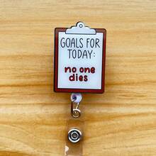 Retractable D Card Holder Reel With Cute Cartoon Design, Nurse Hospital Badge Holder Office Lanyard 1pc - X918 - View 2
