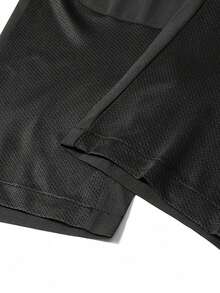 Men's Outdoor Sports Long Pants, Straight Leg Loose Fit Printed Pants For Mountain And Forest Activities - Black - View 6