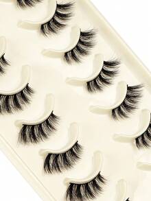 MAANGE 10 Pairs CC Curl Half Lash Extensions, Lightweight Stem, Soft Cat Eye Style, 3D Natural Voluminous False Eyelashes, Suitable For Daily Makeup - Multicolor - View 7