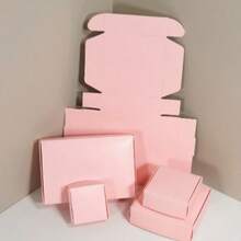5pcs, Kraft Paper Cardboard Boxes, Small Paper Boxes, Airplane Boxes, White Mini Packaging Boxes, Black Handmade Soap Packaging, Pink Dispensing Boxes - Multi-color - View 4