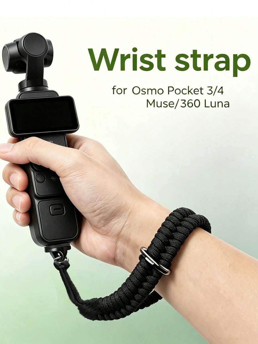 Camera Wrist Strap Set Adjustable Nylon Wristband With 1/4 Inch Screw O Ring Triangle Ring Compatible With DSLR Osmo Pocket 3 4 360 Action Cameras And Smartphone Gimbal Stabilizers - View 1
