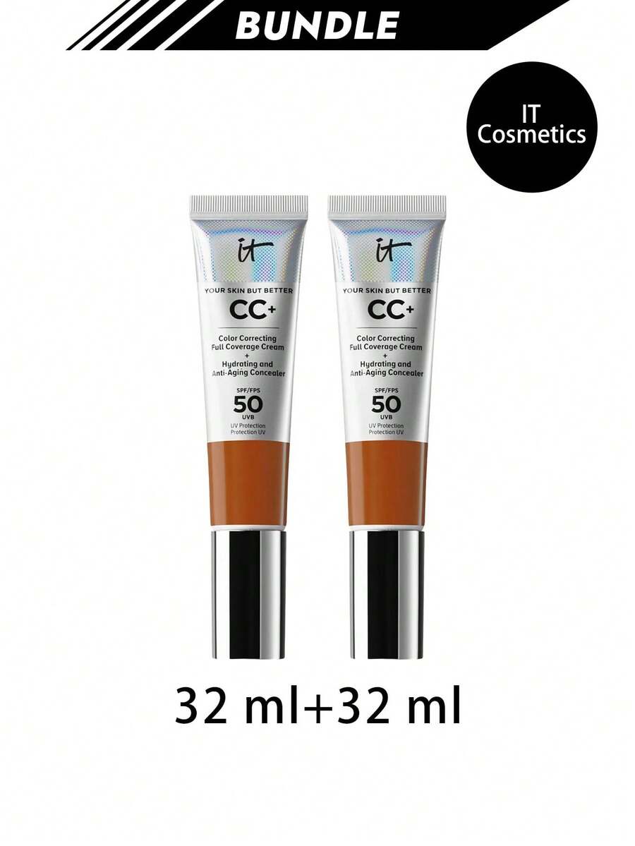 IT Cosmetics [Bundle] CC+ Cream Full-Coverage Foundation SPF50 Rich Honey 32 Ml X 2 - Rich Honey - View 1