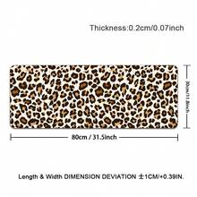 Leopard Print XL Large Mouse Pad With Stitched Edges Long Non-Slip Rubber Base Mousepad Cheetah Animal Laptop Keyboard Mat Desk Pad For Office Home Desk Decor - View 16