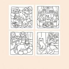 1 Adult Coloring Book Silly Cats Coloring Book, Cat Moments Funny Kitten Illustrations, Relaxing Animal Coloring Sheets For Cat Lovers, Hobby Activity Book - Multiple Styles - View 5