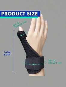 RPPR 1 Pc-Adjust-To-Fit Thumb Stabilizer With 1 Splint &1 Spring, Wrist Brace, Thumb Splint, Thumb Brace For Men And Women, Suitable For Daily Work And Life, Fits Right Or Left, Black/ Grey - Multicolor - View 5