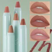 Pensil Lip Liner Dua Sisi CZEL dengan Kuas Blending Terintegrasi, Pensil Kontur Bibir Matte Tahan Lama Anti Luntur, Warna Nude untuk Pemula - 02 - View 1