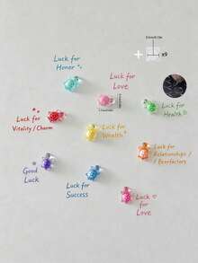 9PCS/3PCS Ins Style Cute Cartoon Turtle Phone Case Decoration Fun Accessories DIY Parts Glow-In-The-Dark Turtle, Gift For Friends - Multicolor - View 14