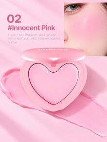 Lilybyred Heart-Shaped Cream Blush (#02, #05, #12): Dengan efek melembapkan, transparan, dan mencerahkan, menyatu secara alami dengan kulit dan meningkatkan warna kulit - sebuah produk makeup multifungsi yang penting, cocok untuk pemakaian sehari-hari dan kencan. - #02 Merah Muda Murni - View 10