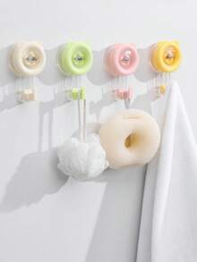 1PC Suction Cup Hook Vacuum Wall Mount Strong Suction Kitchen Hook No-Drill Adhesive Hook Bathroom Door Back Multi-Function Hook Towel Hook Multi-Function Hook - Multicolor - View 6