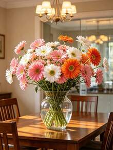6pcs Artificial African Chrysanthemum Flowers, High Quality Antioxidant, Realistic Touch, Suitable For Indoor Decoration, Home Decor, Bedroom Decor, Wedding Decor, Office Decor, Cafe Decor, Valentine's Day Gift, Birthday Gift, Mother's Day Gift, Valentine's Day, Party Gift Set, Indoor, Home, Wall, Bathroom, Bedroom - Multicolor - View 11
