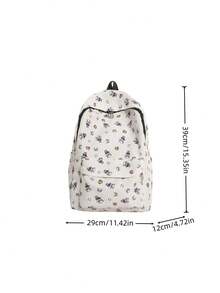 Allover Panda Print White Backpack For Girls, Multi-Pocket Lightweight Nylon Casual Daypack RucksackCartoon School Bag For Teens Travel - Multicolor - View 11