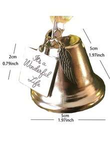 1pc Angel Wing Wind Chime - Perfect For Christmas Tree Decoration And Outdoor Hanging - A - View 2
