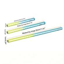 Buntes Lineal & Würfel 2-in-1 Geometrie-Zeichenwerkzeug, Mathe-Lern-Schreibwaren-Set, Zeichen- & Messbedarf, Mathe-Lehrmittel, Multifunktions-Kunststoff-Geometrie-Körper - Zweifarbig verlaufend Blau-Gelb - Übersicht 8