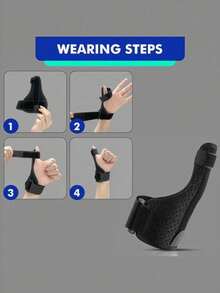 RPPR 1 Pc-Adjust-To-Fit Thumb Stabilizer With 1 Splint &1 Spring, Wrist Brace, Thumb Splint, Thumb Brace For Men And Women, Suitable For Daily Work And Life, Fits Right Or Left, Black/ Grey - Multicolor - View 9