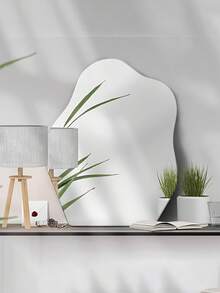 Non-Fragile Acrylic Cloud Mirror, Self-Adhesive Design, No Drilling Required. Ideal For Wall Installation With Asymmetrical Soft Design. Suitable For Multiple Decorative Scenes, Home Decor, Makeup, Vanity Mirror - Acrylic Mirror Sticker - View 3