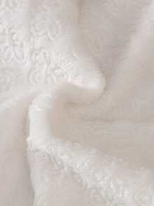 1pc Baby Girl Cute Comfortable Soft White Long Sleeve Fleece Jacket Autumn/Winter - White - View 4
