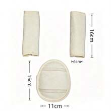 3Pcs Baby Stroller Shoulder Strap Pads, Children's Stroller & High Chair Safety Belt Protectors, Knitted Soft Breathable Baby Shoulder & Crotch Guards - As Shown - View 7