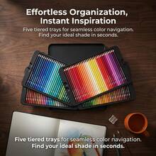 72/180‑Count Professional Oil‑Based Colored Pencils Set,High Saturation Smooth Blending Art Pencils - Colored Pencils - View 4