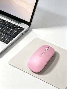 [Single‑Mode Battery Version]BT Wireless Mouse, Silent Clicks, Macaron Multi‑Color Available, Works For Laptops & Desktops, Low‑Power Long Battery Life, Slim Portable Anti‑Slip Office Mouse For Dorm Students, Battery Not Included - View 3