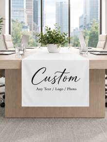 1pc Customized Banner, Customized Bar Top Decor, Fabric Bar Sign, Personalized Wedding Bar Sign Banner, Toast Customized Table Runner, Elegant Wedding Bar Banner (Without Decorative Side Ribbons) - Multicolor - View 6