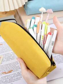 1pc Large Capacity Oxford Pencil Case & Marker Bag, Cosmetic Storage Pouch, Multi-Color Functional Zipper Bag, Suitable For Storing Student Stationery, Cosmetics, Travel Supplies And Small Items, Back To School Essential, Learning Supplies Organizer, Pencil Box, Backpack - Multi-color - View 8
