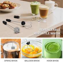 Pengaduk Susu Elektrik Genggam, Pengaduk Susu Elektrik Portabel, Pengaduk Susu Kopi Genggam Kecil, Dapat Diisi Ulang, Mudah Dioperasikan, Dengan Alas Pengisian Daya dan Beberapa Kepala Pengaduk, Mixer Cocok untuk Cokelat Panas, Cappuccino, Latte, Matcha, Hadiah Dapur, Hadiah Natal untuk Pecinta Kopi - MultiWarna - View 6
