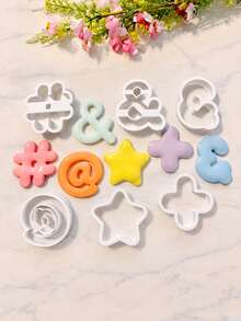 Bubble Symbol Clay Cutting Mold, Cute Acrylic Polymer Clay Cutter, DIY Earring Making Hollow Accessories - White - View 1