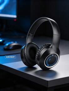 Gerripuer New Foldable Wireless Headphones With Microphone, Hi-Fi Bass, Long Battery Life, Affordable Gift, Suitable For Gaming, Mobile Phones, Sweat-Resistant, Low Latency, Compatible With All Devices - Black - View 11