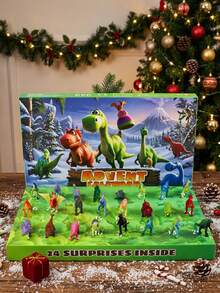 Christmas Advent Calendar 2026 Dinosaur Toys Blind Box, 24 Days Countdown Surprise Mini Dinosaur Figures Set, Xmas Holiday Gift For Boys Kids 3+ - Multicolor - View 3