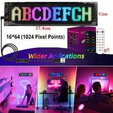 Acosh Neon Programmable Scrolling Text LED Wall Lamp, Dynamic Blinking Light, USB Powered Hanging Ambient Night Light, Battery Not Included - RGB - View 11