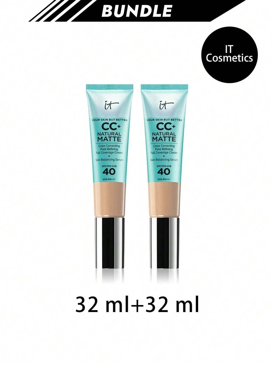 IT Cosmetics [حزمة] كريم أساس طبيعي مطفي CC+ SPF40 فاتح 32 مل * 2 - Light - مشاهدة 1