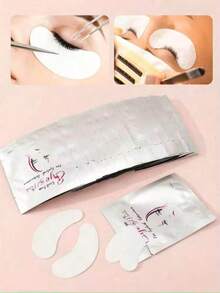 100/50/20/10 Pairs Eyelash Extension Isolation Eye Patches, Lint-Free Eye Patches, Suitable For Eyelash Extensions, Eyelash Extension Tools, Eyelash Extension Isolation Protection Tools - Silver - View 2