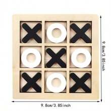 2026-Latest Hot-Selling, 1pc Wooden XO Tic Tac Toe Game Suitable For Party Gathering - Birthday Gift - Gift - Easter Gift - Perfect Gift - Gift - Graduation Gift - Multicolor - View 4