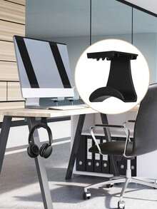 1pc Wall Mounted Headphone Hook No Drill Headset Holder For Gaming Headset Storage Space Saving Design For Desk Organization Versatile Chic Earphone Rack For Protective Use - Multicolor - View 9