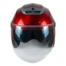 Casco de Motocicleta Abierto 3/4 con Visera Doble HD Abatible Certificado DOT - B - Ver 7