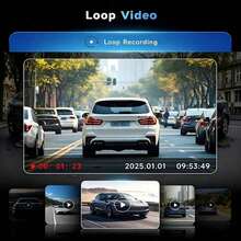 4-Channel 360° Panoramic Dash Cam With 64GB SD Card, Built-In Front, Rear And Interior Cameras, Supports Night Vision, 24-Hour Parking Monitoring And Loop Recording, Suitable For Most Car Models, Built-In 150mAh Rechargeable Battery - Multicolor - View 8
