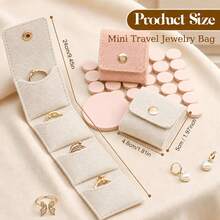 Foldable Multi-Functional Travel Jewelry Storage Bag, 1-Piece Set. Portable Multi-Layer Storage With Snap Fastening For Secure Closure. Suitable For Storing Necklaces, Earrings, Rings And Jewelry. Perfect For Travel And A Great Gift For Christmas. - Multicolor - View 7