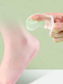 6pcs Transparent Soft Silicone Non-Slip Heel Pads, Suitable For High Heels; Thickened Half-Size Shoe Inserts, Used To Adjust Heel Fit For Shoes That Are One Size Too Large - Clear - View 8