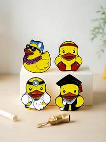Cute Cartoon Style Alloy Oil-Drip Graduation Cap Duck Brooch, Women's Graduation Season Backpack & Clothing Decoration - Multicolor - View 8