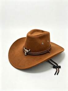 1pc Unisex Western Cowboy Hat, Sun Protection Jazz Hat, Suitable For All Seasons, Ideal For Outdoor Activities, Horse Riding, Gatherings And Photography. Foldable And Easy To Carry. - Multicolor - View 4