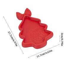 1/2pcs Christmas Tree Shape Decorative Tray With Bow, Desktop Trinket Dish For Key Jewelry Paperclip, Xmas Tabletop Decor, Home Entryway Desk Storage Organizer,Makeup Organizer,Room Decor - View 8