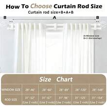 1 Set Double Curtain Rod Set, Metal Adjustable Splice Double Curtain Rod Set, Suitable For Windows, Equipped With Rod Brackets, Perfect For Bathroom, Bedroom And Living Room Blackout Curtains (White) - American Style Double Rod - White - View 3
