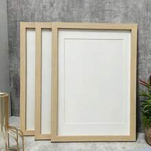 3pcs Wooden Photo Frame Set, Suitable For Photo Wall, Sizes 10x15, 15x20, 20x25 Inches, A4 Size, Wooden Frame Stand, Can Be Used For Photo Decoration, Commemorative Gift, Birthday Gift, Graduation Gift And More. - A - View 4